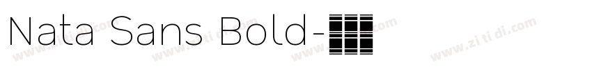Nata Sans Bold字体转换